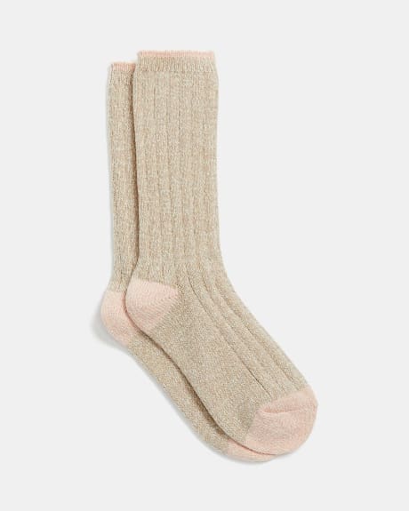 Rib Knit Cozy Socks