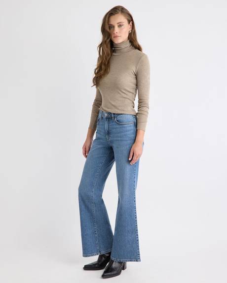 Wool-Blend High-Neck Long-Sleeve Top