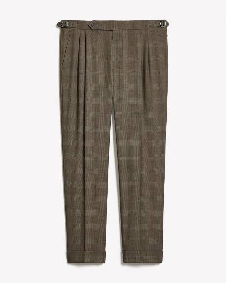 Tapered-Leg Prince-of-Wales Pant Pant