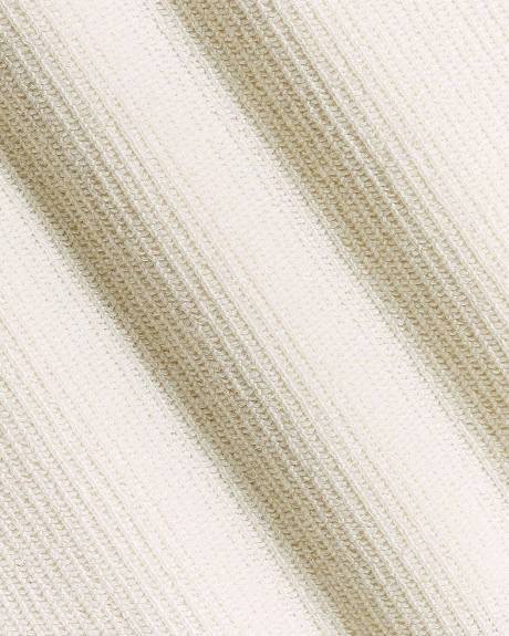 Slim-Fit Short-Sleeve Knit Shirt with Camp Collar