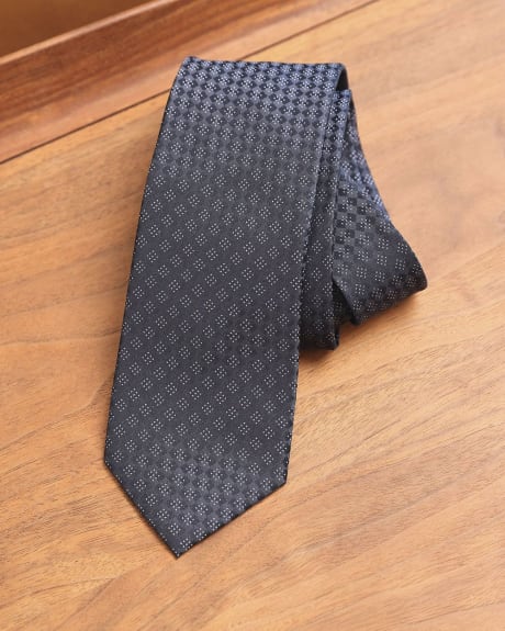 Solid Regular Tie with Geometric Dots