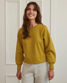 Double Knit Cotton Raglan Sleeve Sweatshirt