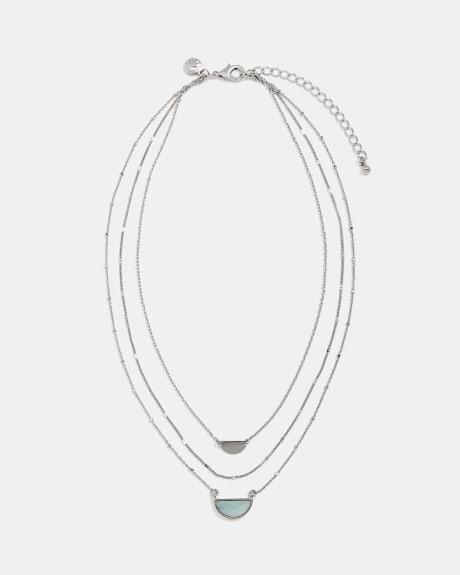 Semi-Precious Turquoise Multi-Chain Necklace