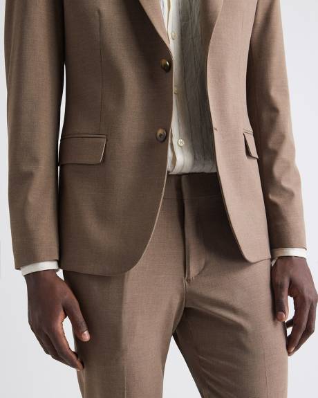 Slim-Fit Rose Taupe Suit Blazer