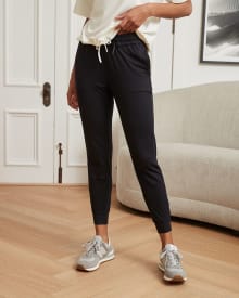 Mid-Rise Fitted Jogger Pant with Elastic Waistband