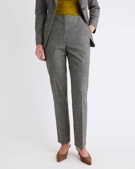 Pantalon à Jambe Étroite Pleine Longueur et Taille Haute