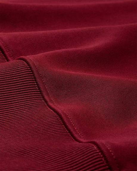 Pull en French Terry à Col Rond et Manches Longues