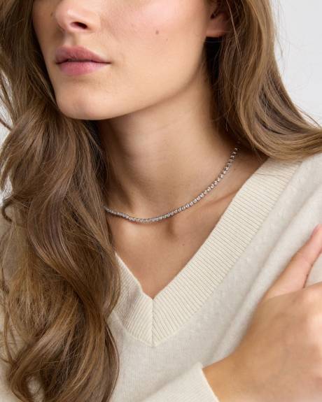 Tennis Necklace with Cubic Zirconias