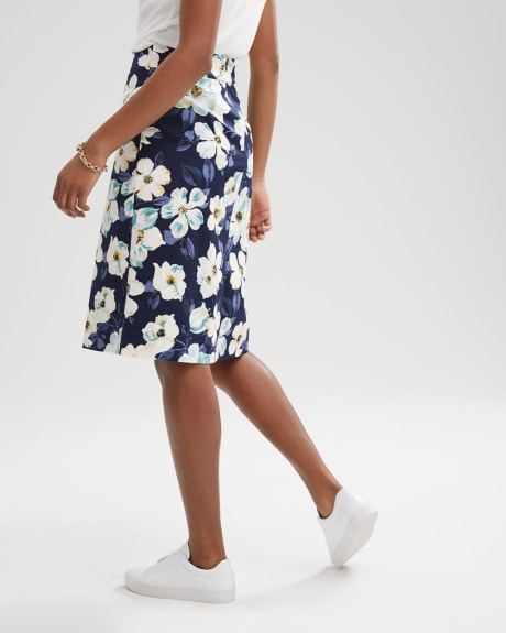 High-Waisted Flowery Flare Skirt