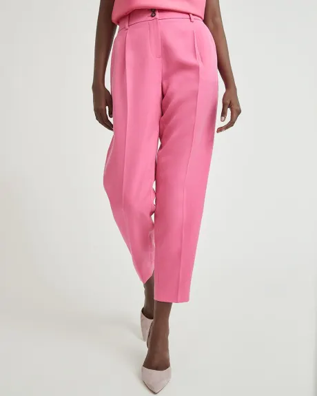 Bright Pink Mid-Rise Tapered Leg Pant