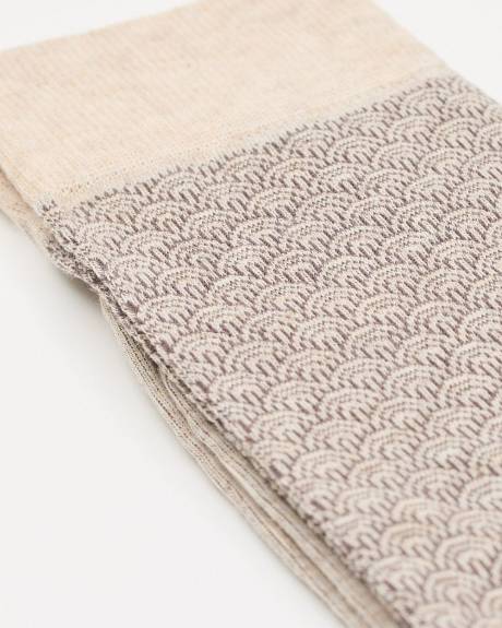 Dress Socks with Geometric Pattern