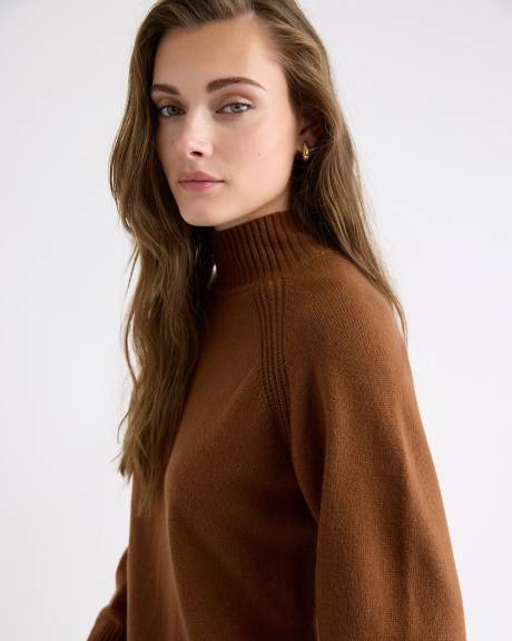 Merino Wool High-Neck Sweater Dress