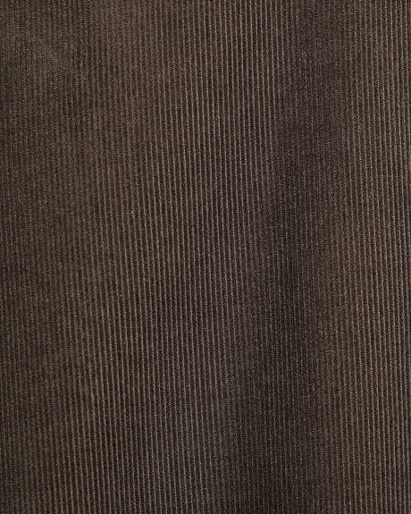 Chemise à Coupe Régulière en Velours Côtelé
