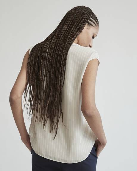 Silky Crepe Split V-Neck Cami