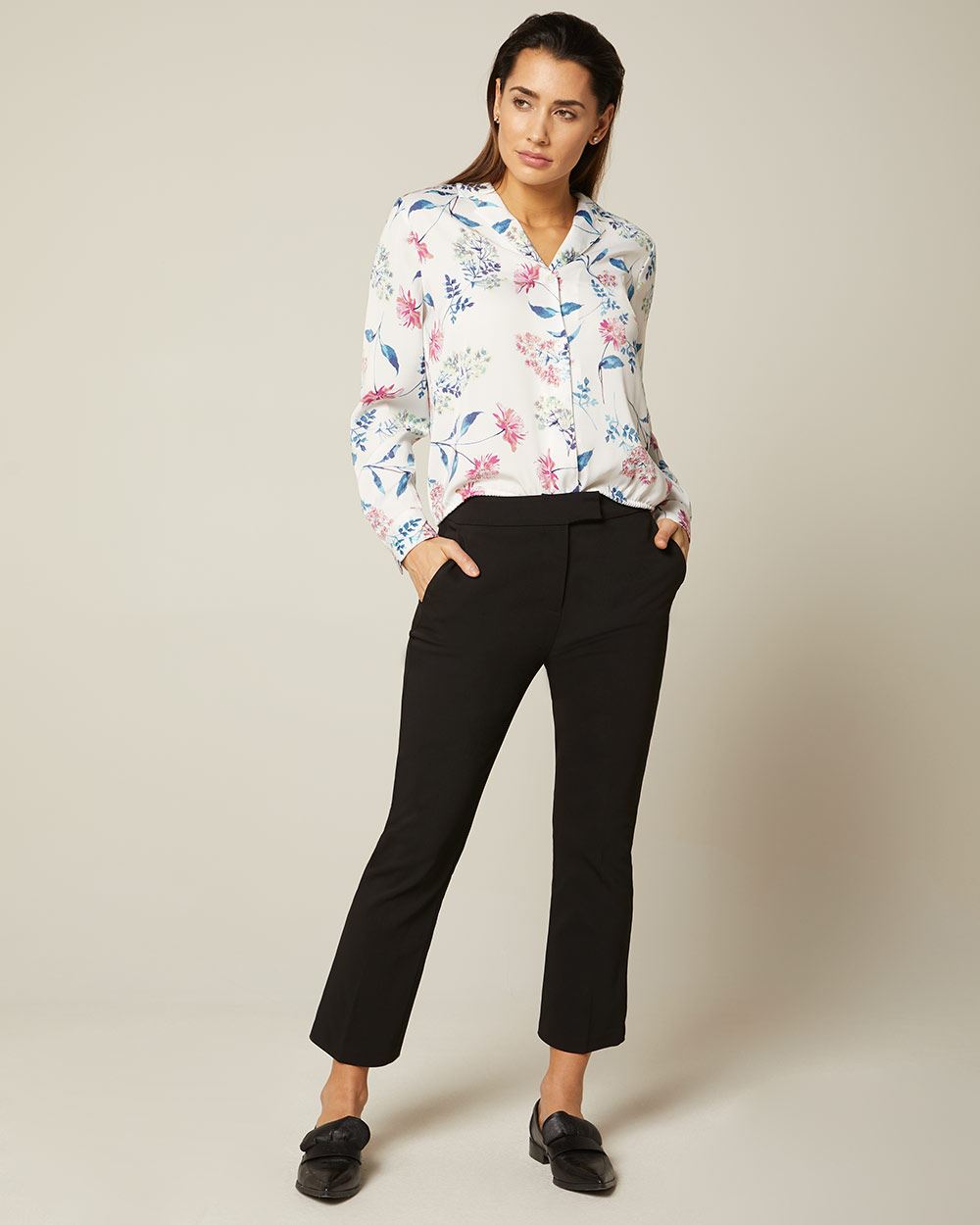 flare leg cropped pants