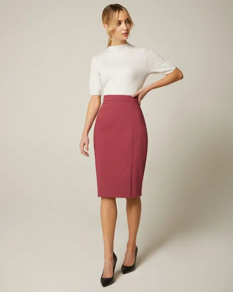 Modern Chic High-Waist Pencil Skirt with Slit