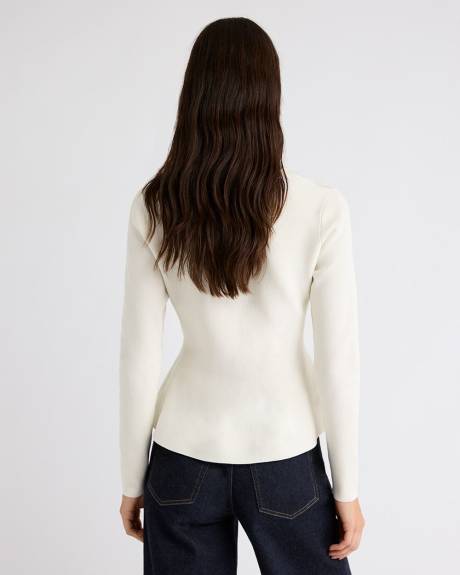 Buttoned-Down Peplum Cardigan