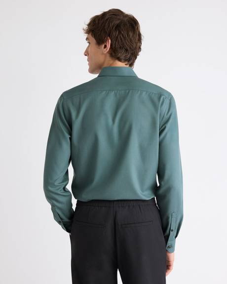 Chemise Habillée Unie à Coupe Étroite en Coton Modal