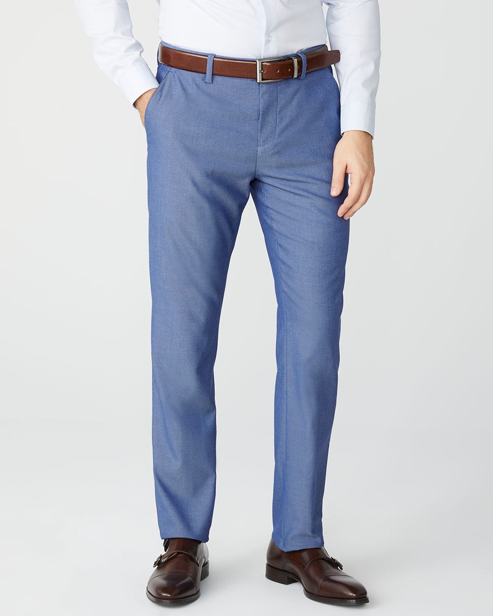 Tailored fit Light blue City Pant 30'' RW&CO.
