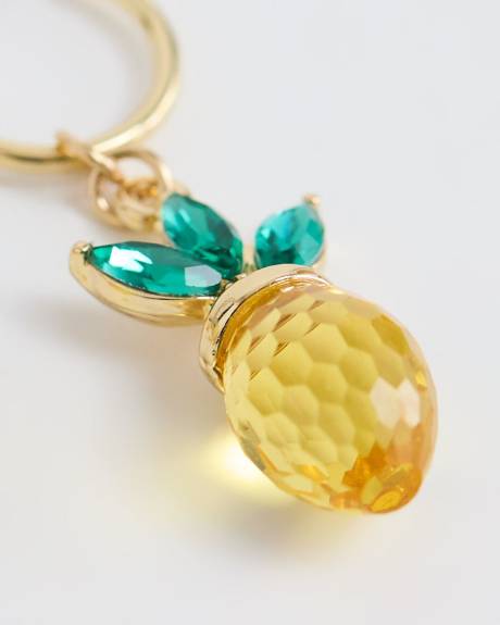 Hoops with Pineapple Pendants