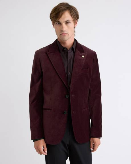 Tailored Fit Velvet Suit Blazer