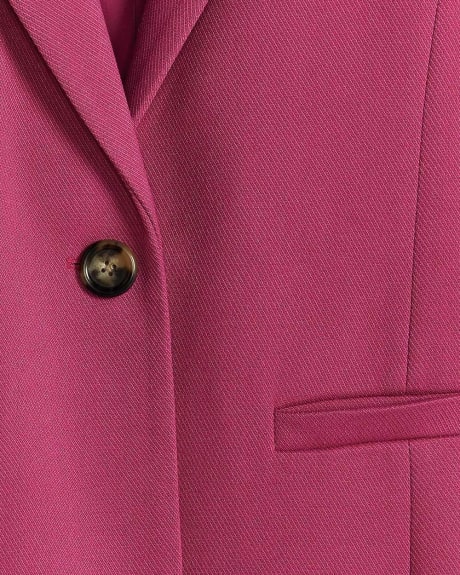 Single Button Closure Twill Coat