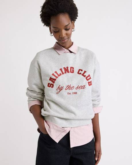 Long-Sleeve Crew-Neck French Terry Sweatshirt