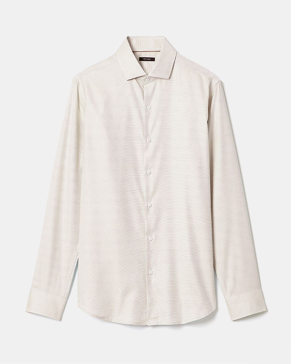 Tailored-Fit Two-Tone Dobby Easy-Care Dress Shirt