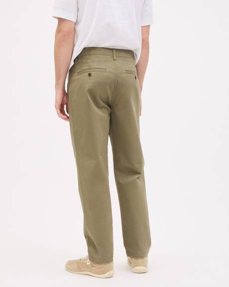 Pantalon Chino Pliss&eacute; &agrave; Jambe Droite