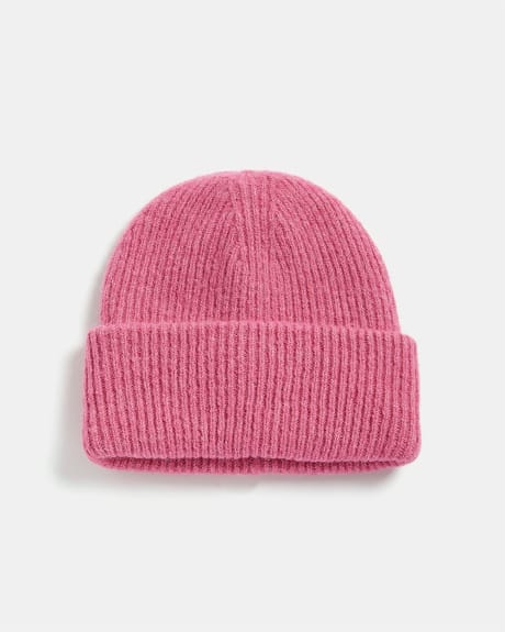 Ribbed Beanie with Large Cuff
