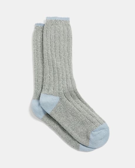 Rib Knit Cozy Socks