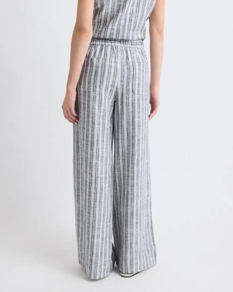 Linen High-Rise Wide-Leg Pant