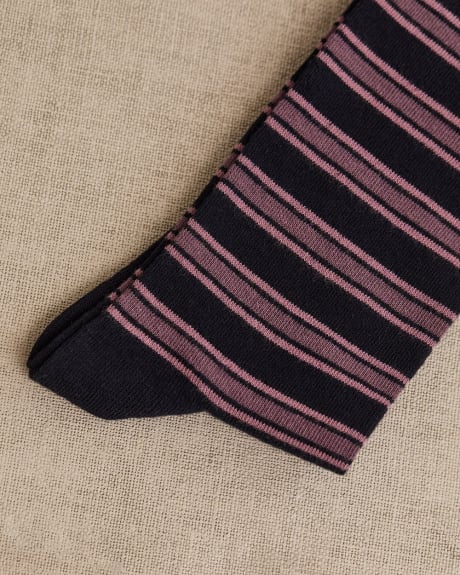 Striped Navy Socks