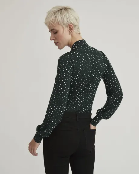 Long Sleeve T-Shirt with Neck Tie