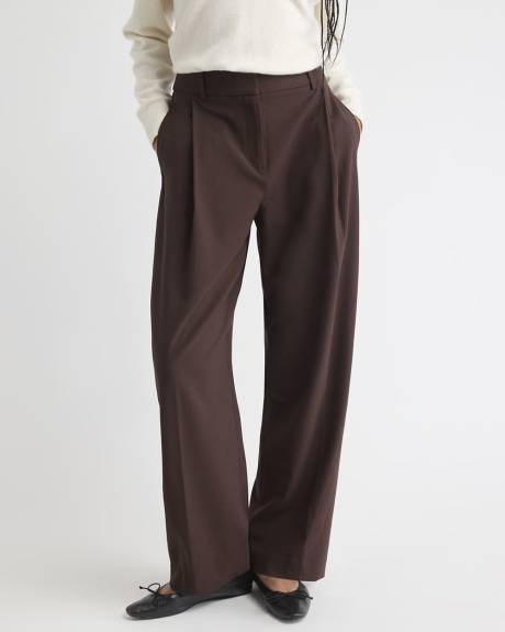 Twill High-Rise Barrel Pant