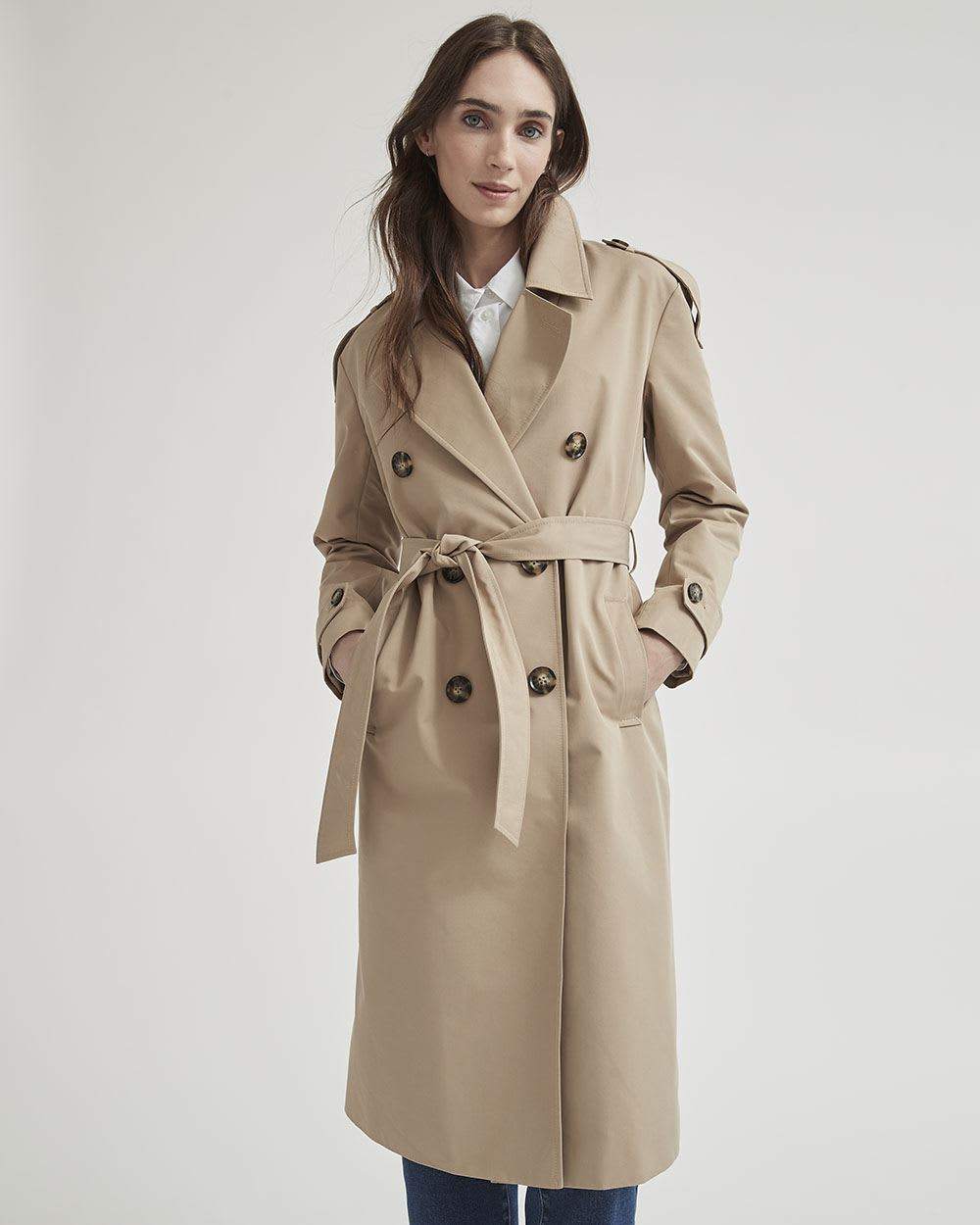Double-Breasted Trench Coat with Belt | RW&CO.