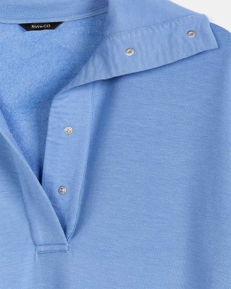 Shirt Neck Fleece Long-Sleeve T-Shirt