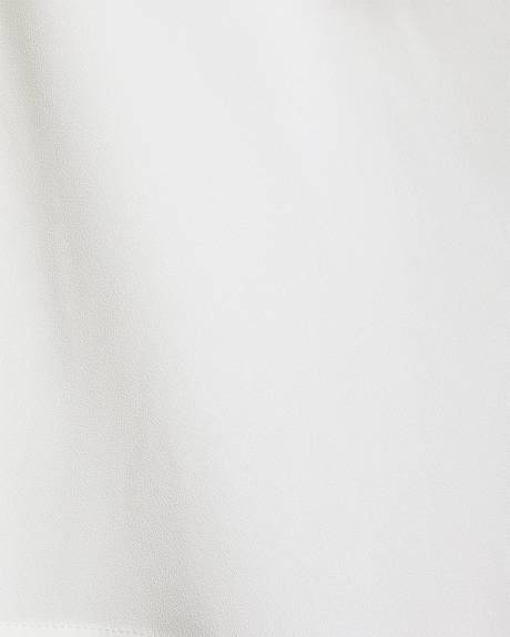 Blouse Sans Manches à Col Montant Drapé