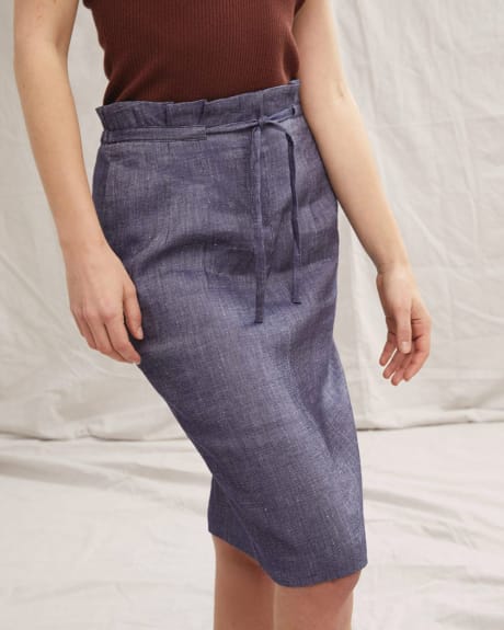 High-Waisted Paperpag Pencil Skirt