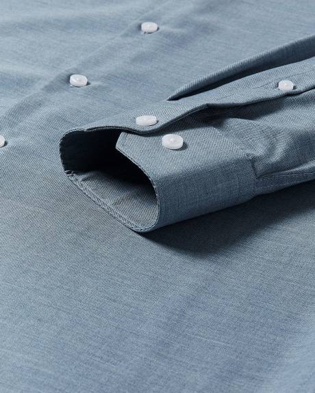 Chemise Habill&eacute;e &agrave; Coupe Ajust&eacute;e &agrave; Rayures en Coton Chin&eacute;