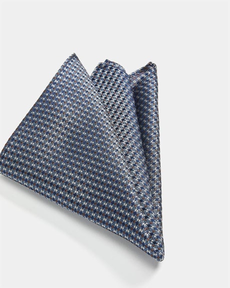 Teal Handkerchief with Micro Pattern