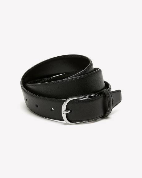 Ceinture habillée en Cuir avec Boucle Arrondie