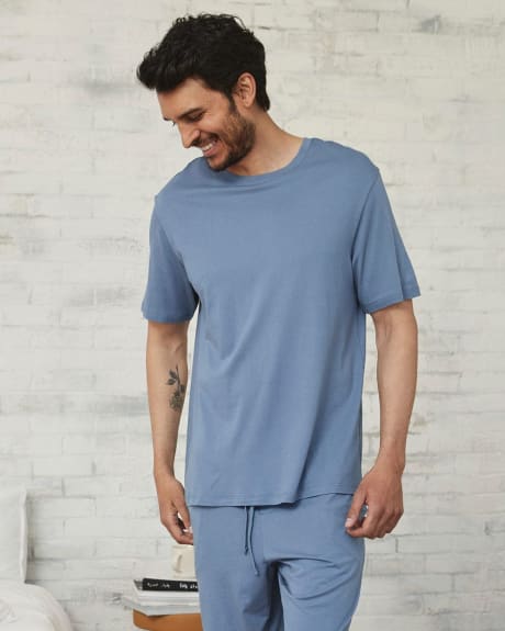 Crew-Neck T-Shirt & Shorts Pajama Set