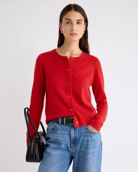 Merino Wool Button-Down Cardigan