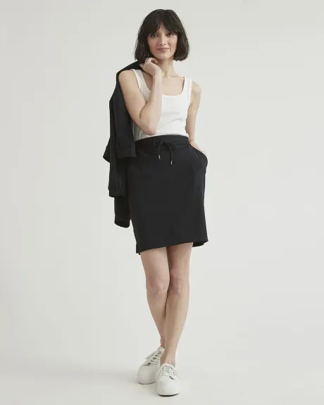 4-Way Stretch Mid-Rise Short Skirt