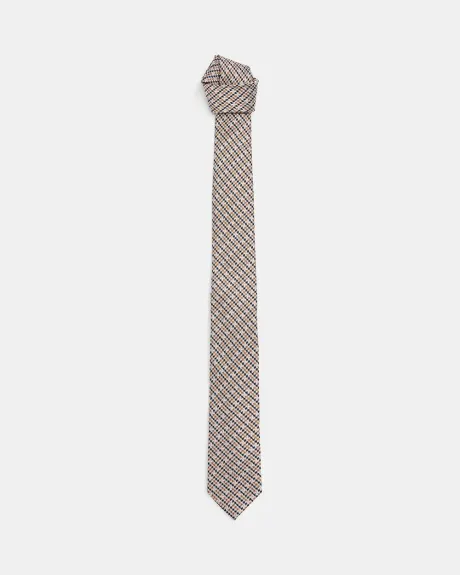 Tricolour Houndstooth Regular Tie