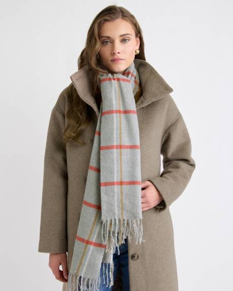 Foulard Carreauté avec Franges