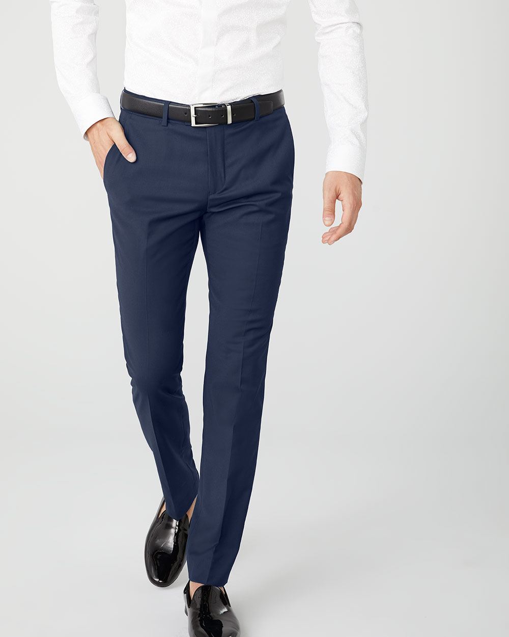 Slim fit navy blue suit pant | RW&CO.