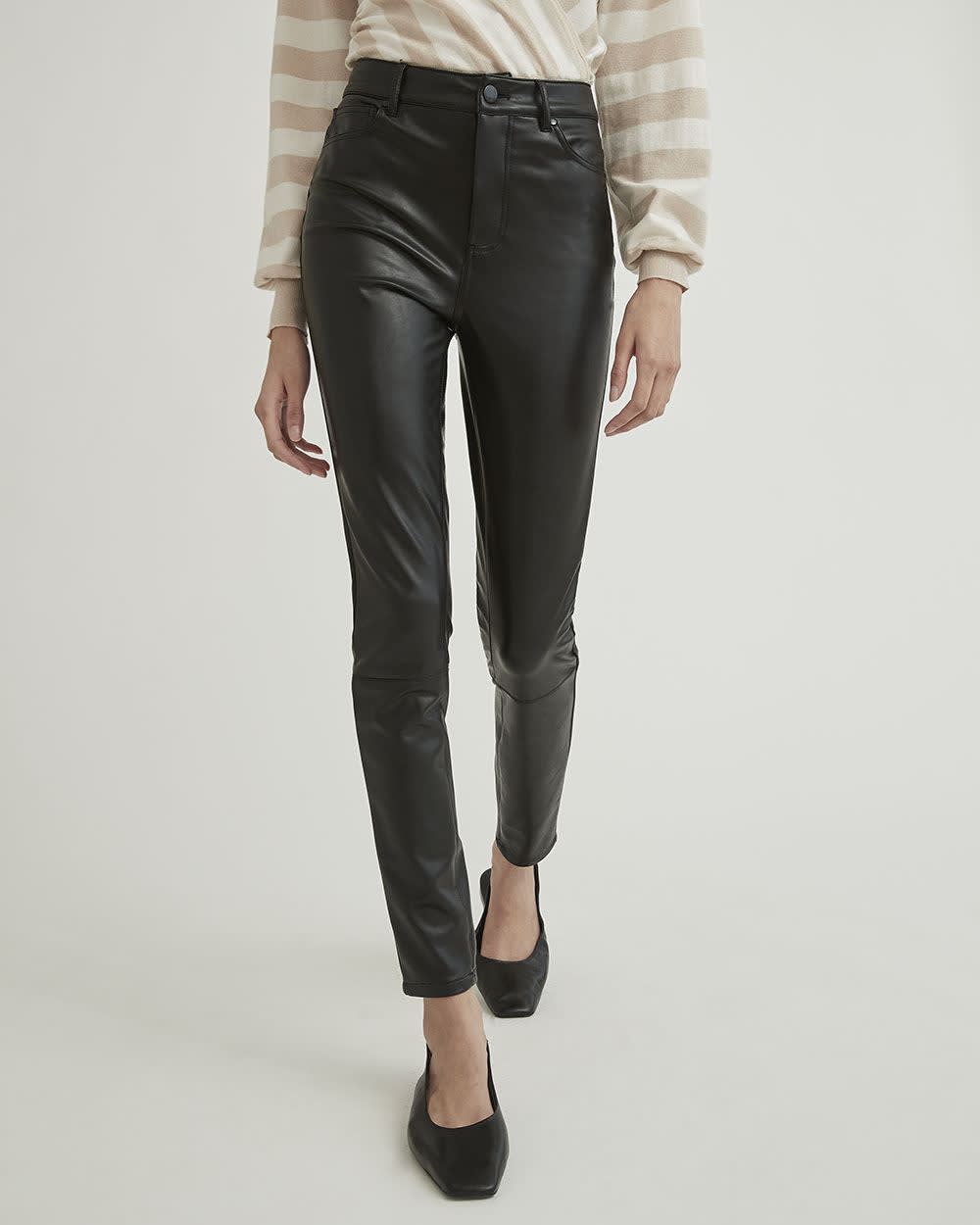 Faux Leather High-Rise Slim Fit Pant - 30