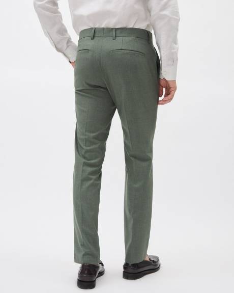 Pantalon de Complet Vert &agrave; Coupe &Eacute;troite